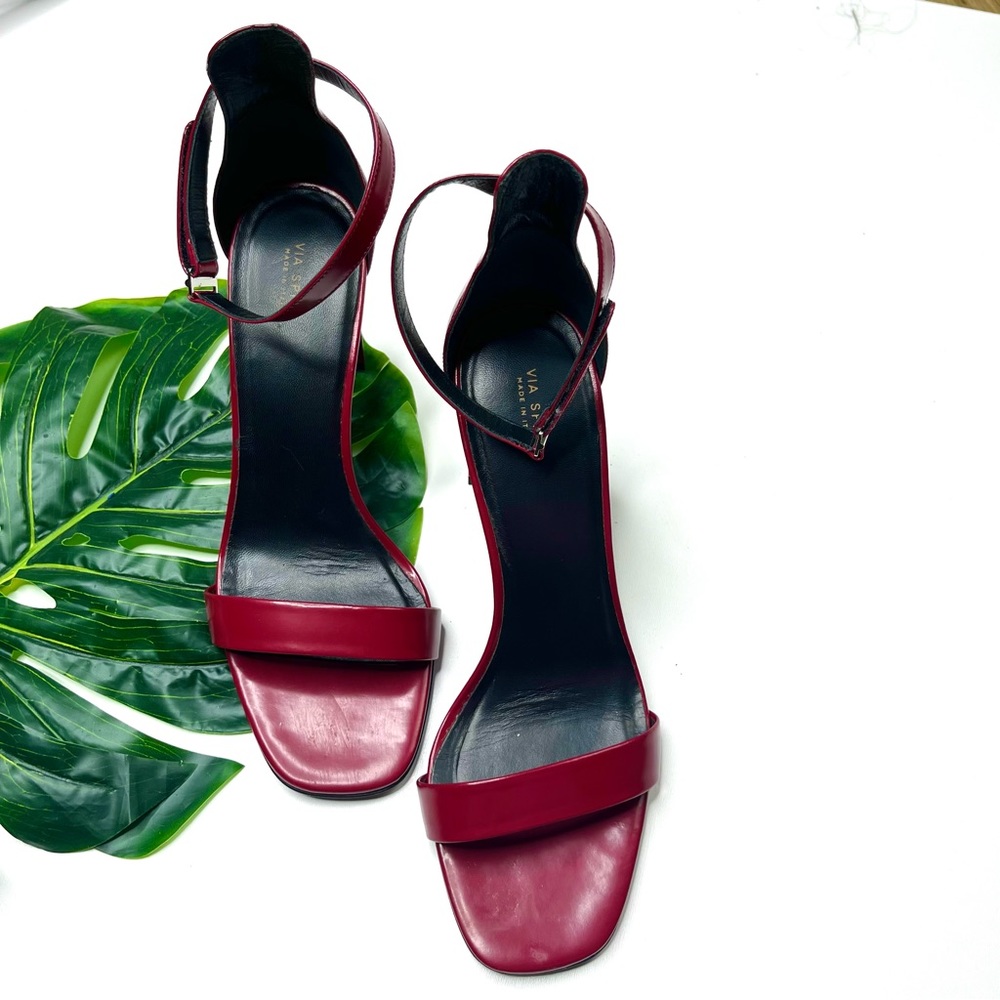 Via Spiga Red Heeled Sandals - Picture 7 of 9